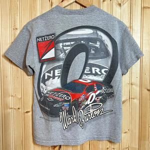 Ward Burton Nascar T Shirt Youth Sz L Huge Graphic Net Zero Racing #0 Y2K Gray